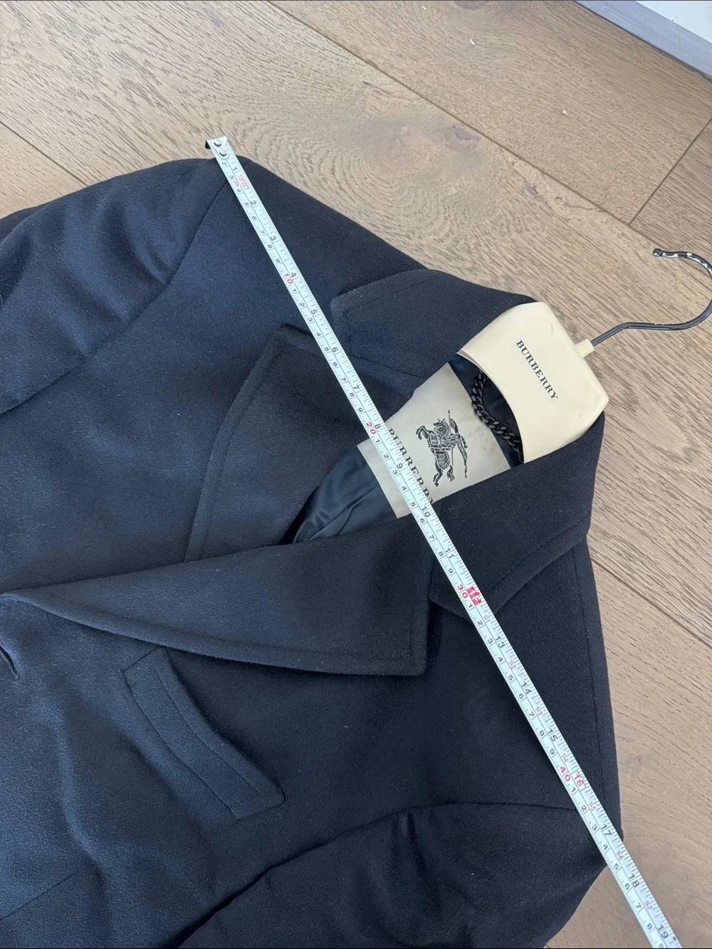 Burberry Men’s Black Wool Cashmere Overcoat (EU50/US40)